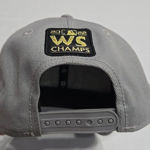 New Era Houston Astros Snapback Hat Gray 2022 World Series Champions 9Forty - Picture 6 of 15
